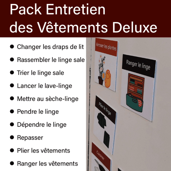 lessive Picto Pack avec des Pictogramme lier au tache menagère de la lessive