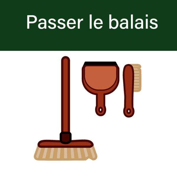 Pictogramme - passer le balais