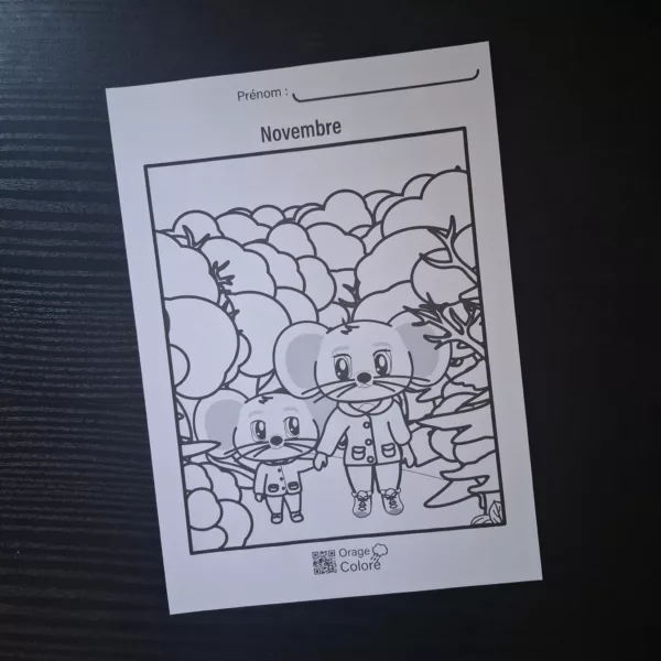 Coloriage Novembre PDF