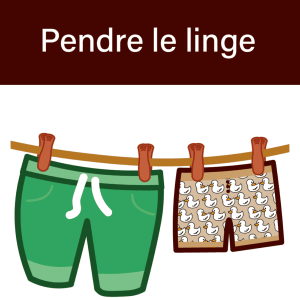 Pictogramme pendre le linge de Orage Coloré