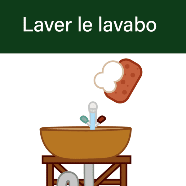 Pictogramme - laver le lavabo