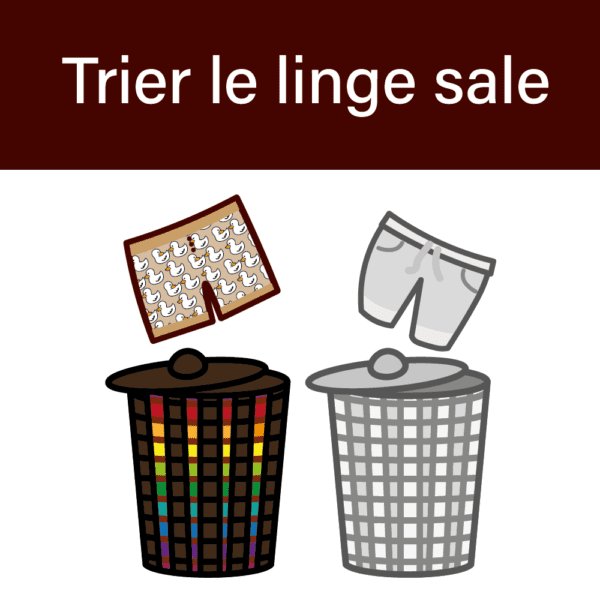 Pictogramme - trier le linge sale