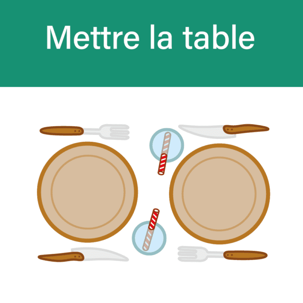 mettre la table Pictogramme d'Orage Coloré