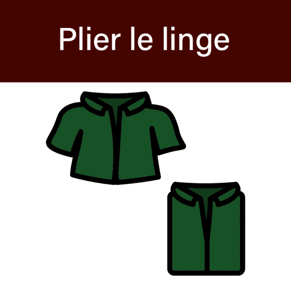 Pictogramme plier le linge Orage Coloré