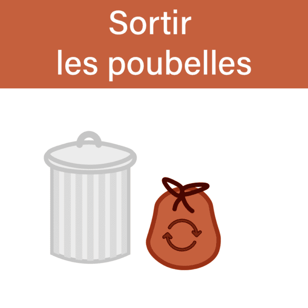 pictogramme - sortir les poubelles