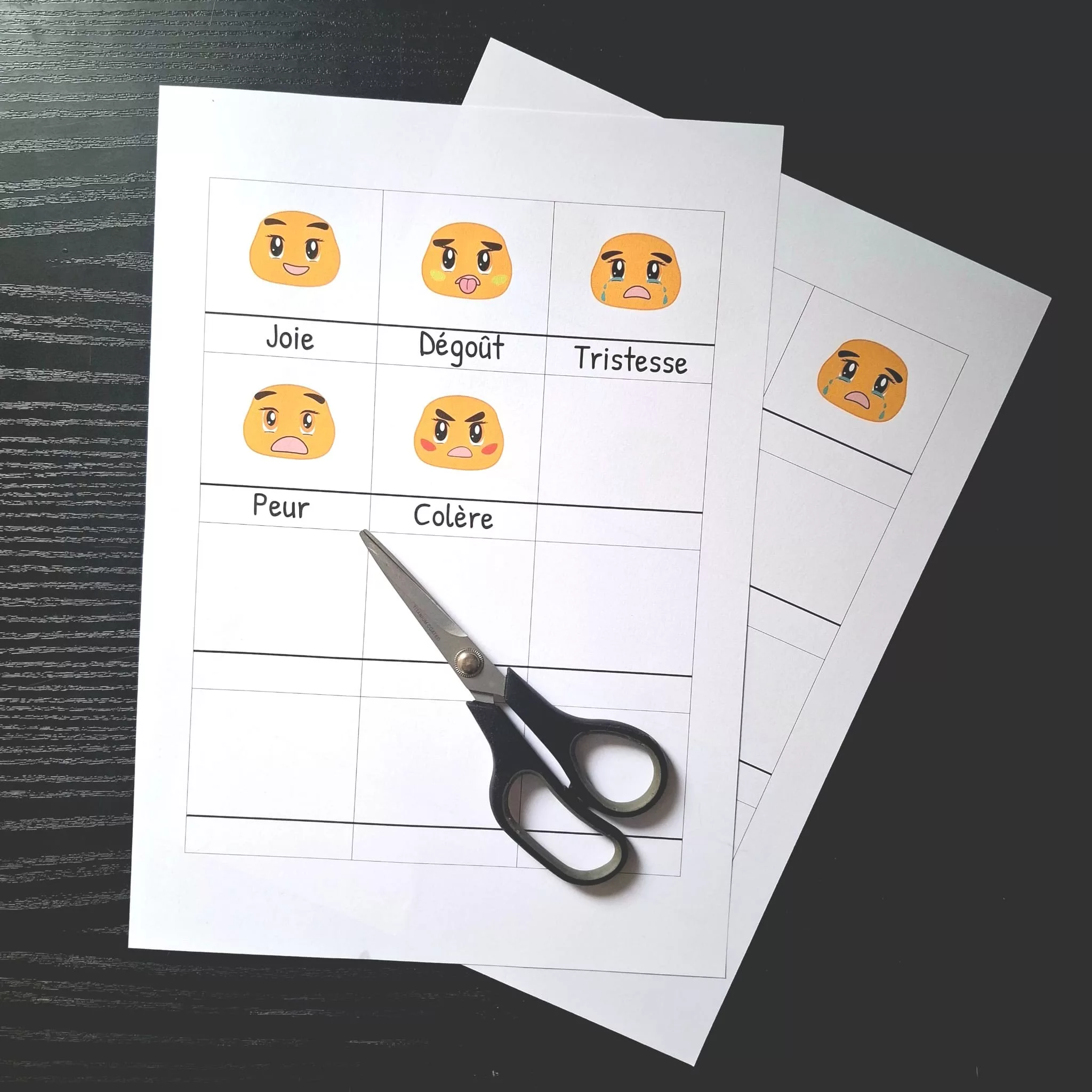 Pack pictogramme - Émotions de base (à imprimer)