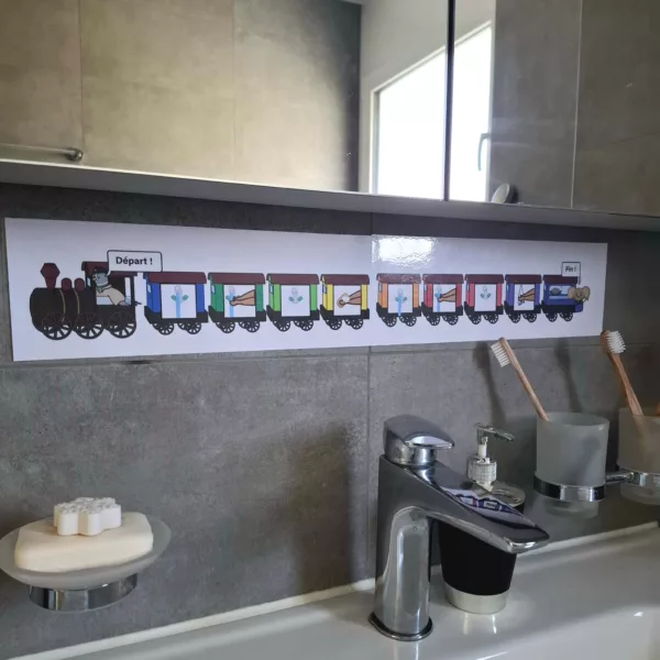 Séquentiel train se laver les mains