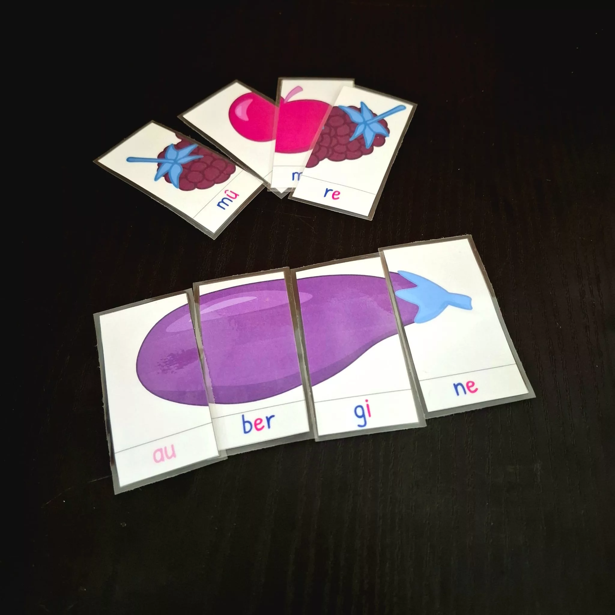 Puzzle syllabique - Fruits et légumes