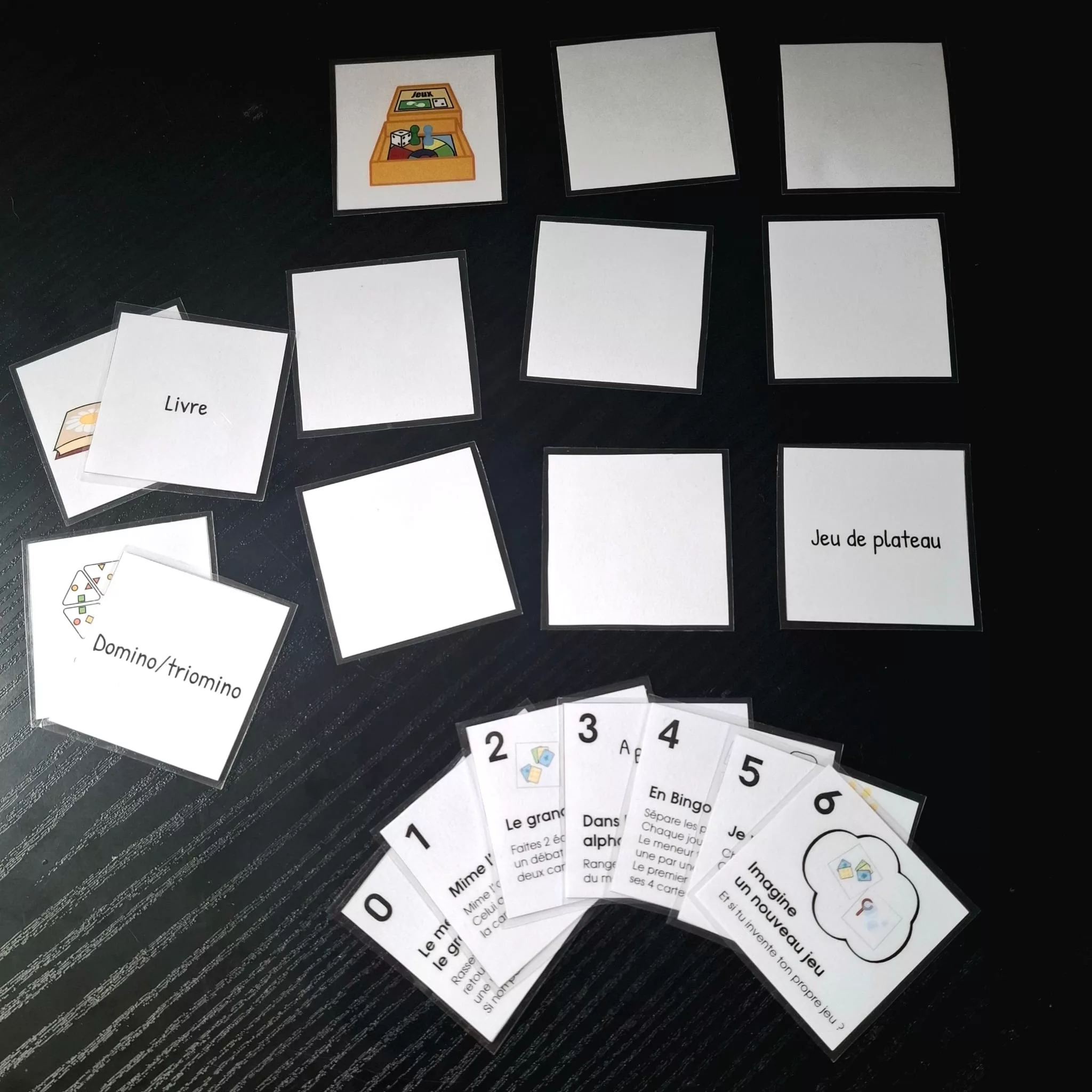 Memory activité et jeux mots écrit