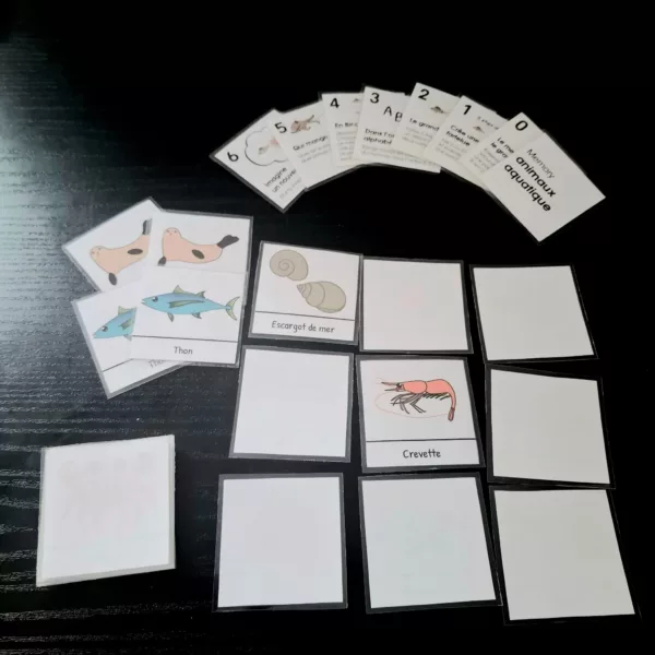 Memory animaux aquatiques