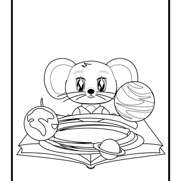 Coloriage février avec Mia