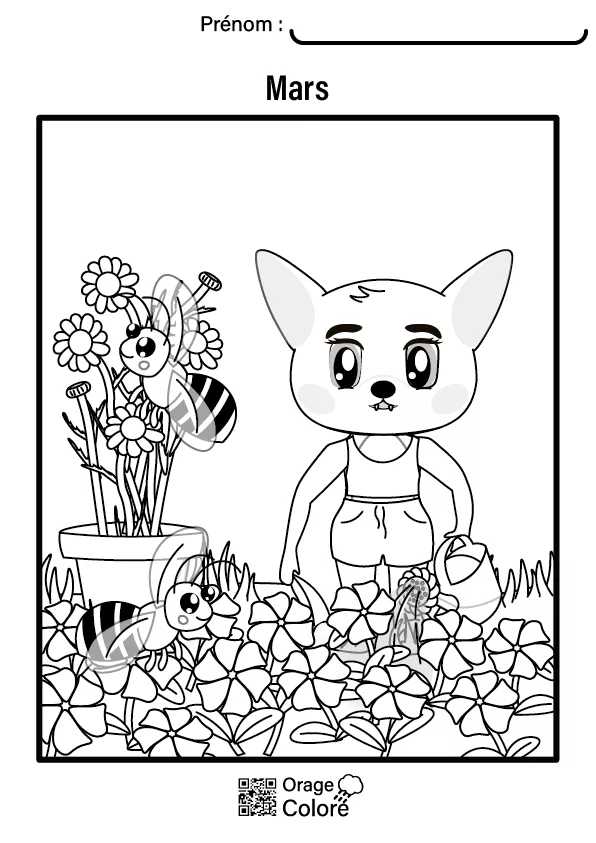 Coloriage de Mars PDF