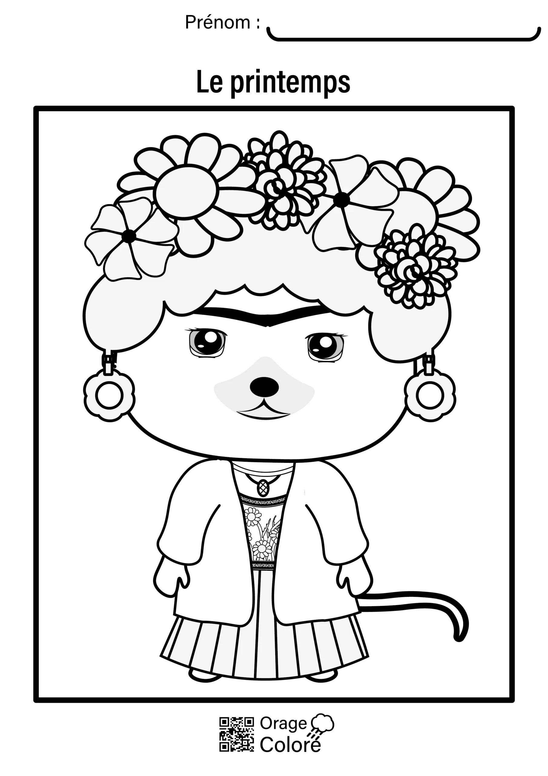 Coloriage printemps