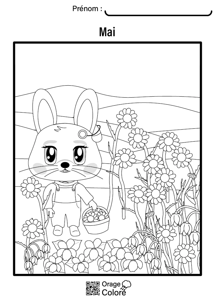 coloriage mai à imprimer
