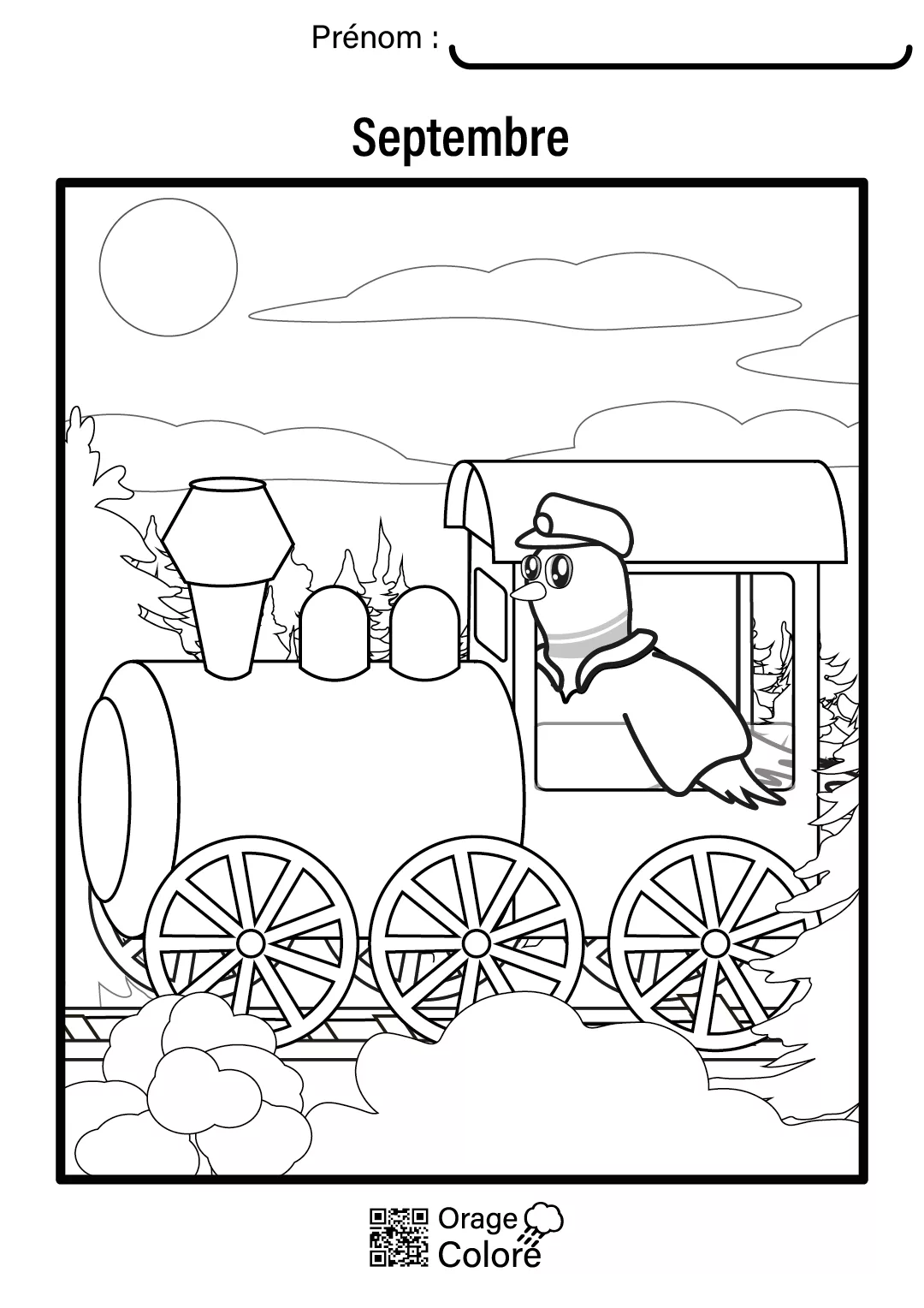 Coloriage Septembre