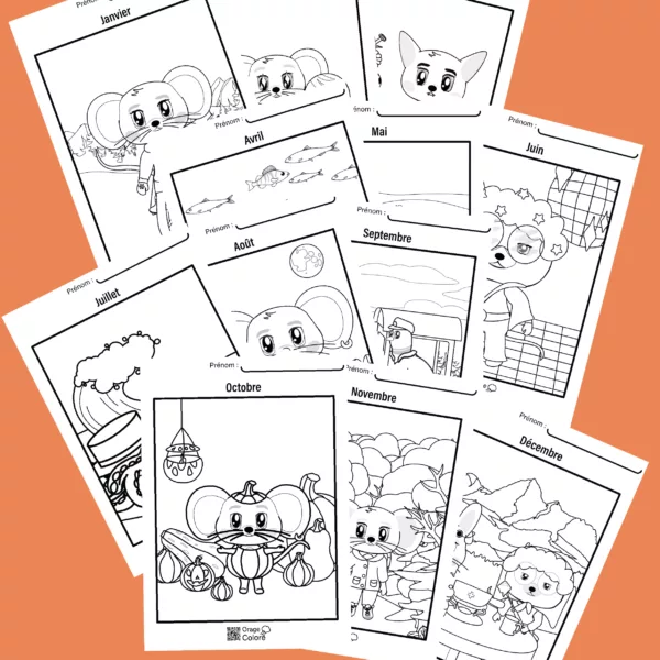 12 mois de Coloriage